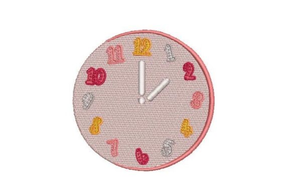 Abstract Clock: A Charming Design for Nursery Embroidery