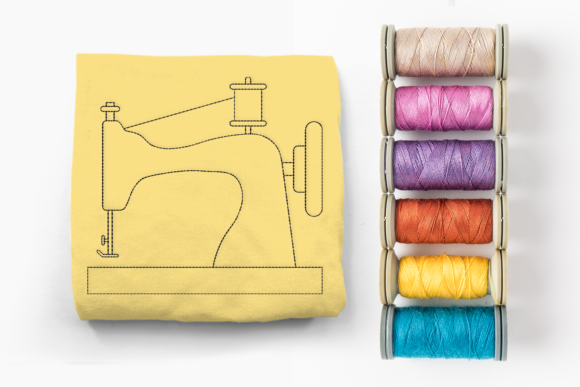 Antique Sewing Machine: A Charming Embroidery Design