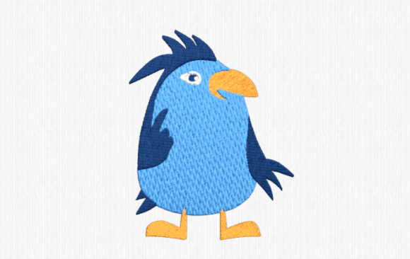 Blue Bird: A Playful Accent for Boutique Sweatshirts