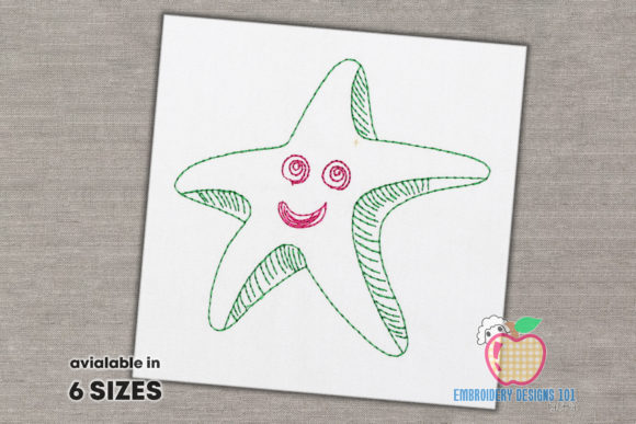 Cute Cartoon Starfish for Holiday Sewing Projects