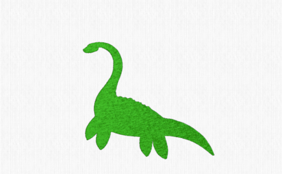 Dinosaur Monster Silhouette: A Bold Holiday Embroidery Pick