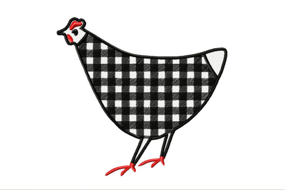 Farmers Black and White Chicken Embroidery Review