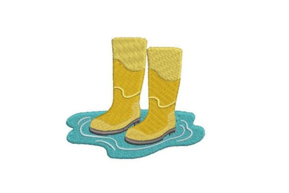 Rainboots: A Charming Machine Embroidery Design for Personalized Gifts