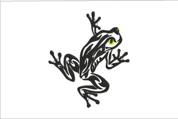 Tribal Frog: A Bold Stitch for Modern Embroidery Projects